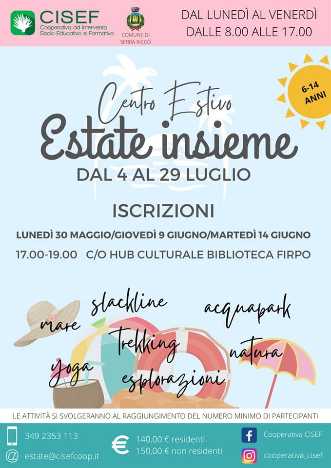 locandina consulenza centro estivo