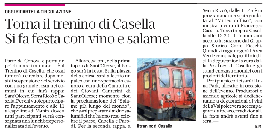 Poesie al Trenino di Casella