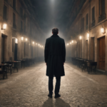 uomo di schiena, cappotto nero